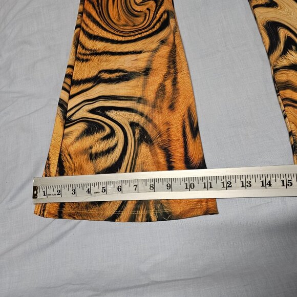 Jaded London Flared Bootcut Pull On Women Pants Size USA 6 Tiger Print - Picture 9 of 13